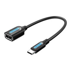 Vention Adapter USB-C 2.0 M to F USB-A OTG Vention CCSBB 0.15m (Black) 051124 6922794749399 CCSBB έως και 12 άτοκες δόσεις