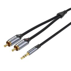 Vention 2xRCA cable (Cinch) jack to 3.5mm Vention BCNBH 2m (grey) 051114 6922794751460 BCNBH έως και 12 άτοκες δόσεις