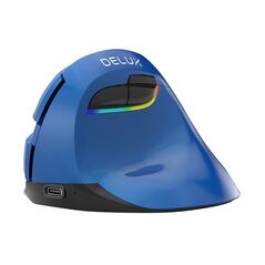 Delux Wireless Vertical Mouse Delux M618Mini BT4.0 + 2.4Ghz 4000DPI RGB (blue) 047952 6938820405467 M618 Mini BLUE έως και 12 άτοκες δόσεις
