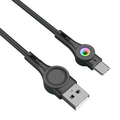 Foneng Foneng X59 USB to USB-C cable, LED, 3A, 1m (black) 045528 6970462516071 X59 Type-C έως και 12 άτοκες δόσεις