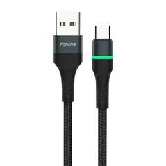 Foneng Foneng X79 USB to USB-C cable, LED, braided, 66W, 1m (black) 045635 6970462517863 X79 Type-C έως και 12 άτοκες δόσεις