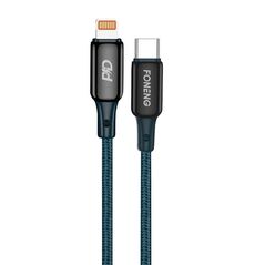 Foneng USB-C cable for Lightning Foneng X87, 30W, 1.2m (blue) 045539 6970462518785 X87 Type-C to iPhone έως και 12 άτοκες δόσεις