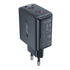 Acefast Wall charger Acefast A49 2x USB-C, 35W PD (black) 046574 6974316282198 A49 black έως και 12 άτοκες δόσεις