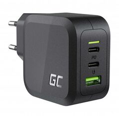 Green Cell Power charger Green Cell GC PowerGaN 65W (2x USB-C Power Delivery, 1x USB-A compatible with Quick Charge 3.0) 048424 5907813969102 CHARGC08 έως και 12 άτοκες δόσεις