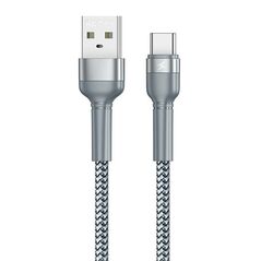 Remax Cable USB-C Remax Jany Alloy, 1m, 2.4A (silver) 047479 6972174152868 RC-124a silver έως και 12 άτοκες δόσεις