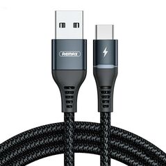 Remax Cable USB-C Remax Colorful Light, 1m, 2.4A (black) 047490 6972174152097 RC-152a έως και 12 άτοκες δόσεις
