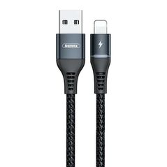 Remax Cable USB Lightning Remax Colorful Light, 2.4A, 1m (black) 047491 6972174152066 RC-152i έως και 12 άτοκες δόσεις