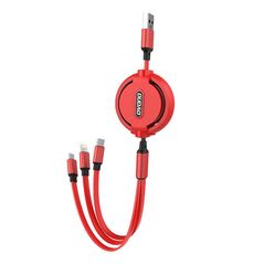 Dudao USB cable Dudao L8H 3in1 USB-C / Lightning / Micro 2.4A, 1.1m (red) 041866 6973687243715 L8H red έως και 12 άτοκες δόσεις