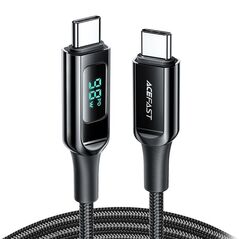 Acefast Cable USB-C to USB-C Acefast C6-03 with display, 100W, 2m (black) 048673 6974316281054 C6-03 black έως και 12 άτοκες δόσεις
