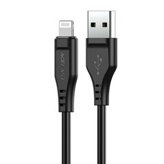 Acefast Cable USB to Lightining Acefast C3-02, MFi,  2.4A 1.2m (black) 048676 6974316280828 C3-02 black έως και 12 άτοκες δόσεις
