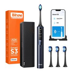 Bitvae Sonic toothbrush with app, tips set, travel case and toothbrush holder S3 (navy blue) 050697 6973734200852 S3 blue plus έως και 12 άτοκες δόσεις