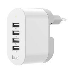 Budi Budi wall charger, 4x USB, 34W (white) 050588 6934229300099 028E έως και 12 άτοκες δόσεις