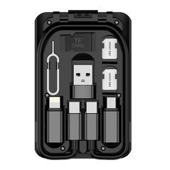 Budi Multi-functional box for phones Budi 515C, 6 types cables (black) 050593 6971536924105 515C έως και 12 άτοκες δόσεις
