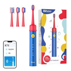 Bitvae Sonic toothbrush with app for kids, tips set  Bitvae BVK7S (blue) 051503 6973734202306 K7S blue έως και 12 άτοκες δόσεις