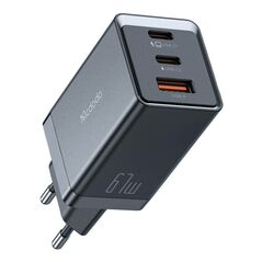 Mcdodo Mcdodo CH-1541 GaN wall charger, 2x USB-C, 1x USB, 67W (black) 057922 6921002615419 CH-1541 έως και 12 άτοκες δόσεις