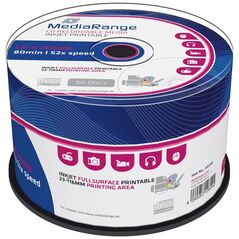 MediaRange CD-R 80' 700MB 52x Cake Box x 50 Inkjet fullsurface printable (MR208) έως 12 άτοκες Δόσεις