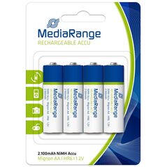 Επαναφορτιζόμενη Μπαταρία MediaRange NiMH Accus AA 1.2V (HR6) (4 Pack) (MRBAT121) έως 12 άτοκες Δόσεις