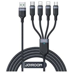 Καλώδιο Σύνδεσης USB 2.0 4in1 Joyroom Braided S-1T4018A18 USB A σε micro USB & USB C & 2 x Lightning 1.2m Μαύρο 6956116758622 6956116758622 έως και 12 άτοκες δόσεις