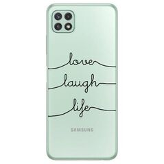 Θήκη TPU inos Samsung A226B Galaxy A22 5G Art Theme Love-Laugh-Life 5205598149628 5205598149628 έως και 12 άτοκες δόσεις