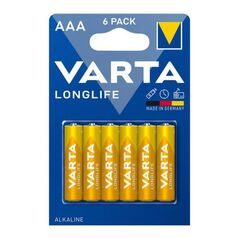 Μπαταρία Alkaline Varta Longlife AAA LR03 (6 τεμ) 4008496525119 4008496525119 έως και 12 άτοκες δόσεις