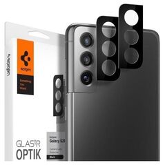 Tempered Glass Full Face Spigen Glas.tR Optik για Τζαμάκι Κάμερας Samsung G990F Galaxy S21 4G/ G991B Galaxy S21 5G Μαύρο (2 τεμ.) 8809756645365 8809756645365 έως και 12 άτοκες δόσεις