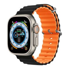 Λουράκι Devia Sport6 Silicone Apple Watch (38/ 40/ 41mm) Two-Tone Deluxe Μαύρο-Πορτοκαλί 6938595381591 6938595381591 έως και 12 άτοκες δόσεις