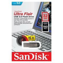 USB 3.0 Flash Disk SanDisk Flair SDCZ73 USB A 32GB 150MB/s Μαύρο 619659136697 619659136697 έως και 12 άτοκες δόσεις