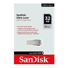 USB 3.1 Flash Disk SanDisk Ultra Luxe SDCZ74 USB A 32GB 150MB/s Ασημί 619659172510 619659172510 έως και 12 άτοκες δόσεις