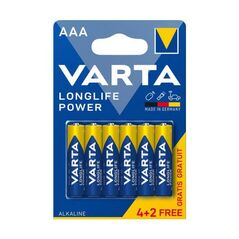 Μπαταρία Alkaline Varta Longlife Power AAA LR03 (4+2 τεμ) 4008496605231 4008496605231 έως και 12 άτοκες δόσεις