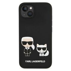 Θήκη Σιλικόνης Karl Lagerfeld MagSafe Apple iPhone 14 Plus Iconic Karl & Choupette Μαύρο 3666339087531 3666339087531 έως και 12 άτοκες δόσεις