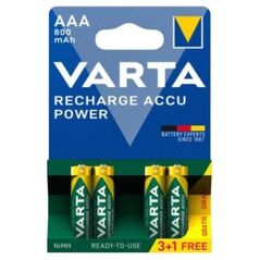 Μπαταρία Επαναφορτιζόμενη Varta AAA 800mAh NiMH 1.2V Ready2Use (3+1 τεμ.) 4008496636372 4008496636372 έως και 12 άτοκες δόσεις