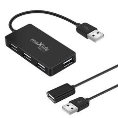 Hub USB A Maxlife 4 σε 1 to USB A & Καλώδιο USB A (Θηλυκό) to USB A (Αρσενικό) 1.5m Μαύρο 5900495947987 5900495947987 έως και 12 άτοκες δόσεις