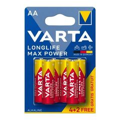 Μπαταρία Alkaline Varta Longlife Max Power AA LR06 (6 τεμ.) 4008496038282 4008496038282 έως και 12 άτοκες δόσεις