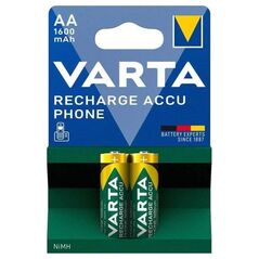 Μπαταρία Επαναφορτιζόμενη Varta AA 1600mAh NiMH Phone Power (2 τεμ.) 4008496330904 4008496330904 έως και 12 άτοκες δόσεις