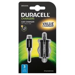 Φορτιστής Αυτοκινήτου Duracell Micro USB 1.0A Μαύρο 5055190145500 5055190145500 έως και 12 άτοκες δόσεις