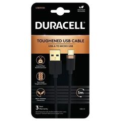 Καλώδιο Σύνδεσης USB 2.0 Duracell Braided Kevlar USB A σε Micro USB 1m Μαύρο 5056304310296 5056304310296 έως και 12 άτοκες δόσεις