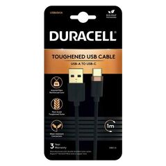 Καλώδιο Σύνδεσης USB 2.0 Duracell Braided Kevlar USB A σε USB C 1m Μαύρο 5056304310418 5056304310418 έως και 12 άτοκες δόσεις