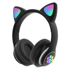 Ασύρματα Ακουστικά Κεφαλής CAT STN-28 με LED & SD Card για Παιδιά Cat Ears Μαύρο 6981800000008 6981800000008 έως και 12 άτοκες δόσεις