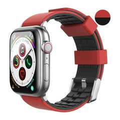 Λουράκι Σιλικόνης Ahastyle WA11 Duotone Premium Silicone Apple Watch (42/ 44/ 45mm) Σκούρο Κόκκινο-Μαύρο X002RWAXU7 X002RWAXU7 έως και 12 άτοκες δόσεις