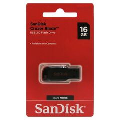 USB Flash Disk SanDisk Cruzer Blade SDCZ50 USB A 16GB Μαύρο 619659000431 619659000431 έως και 12 άτοκες δόσεις