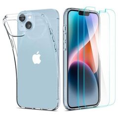 Θήκη TPU Spigen Liquid Crystal (1 τεμ) & Tempered Glass TR Slim (2 τεμ) Apple iPhone 14 Plus Crystal Pack Διάφανο 8809811864359 8809811864359 έως και 12 άτοκες δόσεις