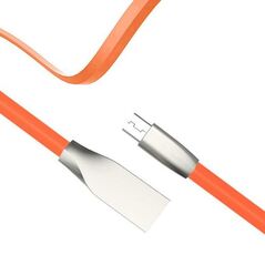 Καλώδιο Σύνδεσης USB 2.0 Πλακέ inos USB A σε Micro USB Aluminium 1m Πορτοκαλί 5205598093679 5205598093679 έως και 12 άτοκες δόσεις