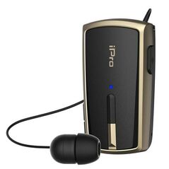 Ακουστικό Bluetooth iPro RH120 Retractable Μαύρο-Χρυσό 5205598142223 5205598142223 έως και 12 άτοκες δόσεις
