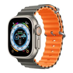 Λουράκι Devia Sport6 Silicone Apple Watch (38/ 40/ 41mm) Two-Tone Deluxe Γκρι-Πορτοκαλί 6938595381614 6938595381614 έως και 12 άτοκες δόσεις