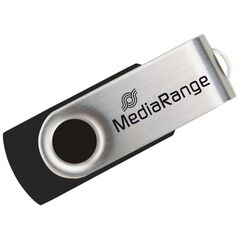 MediaRange USB 2.0 Flash Drive 128GB (Black/Silver) (MR913) έως 12 άτοκες Δόσεις