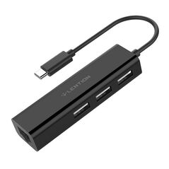 Lention Lention Hub USB-C to 3x USB 2.0 + Ethernet Adapter (black) 059926 6955038343190 CB-UC-USB2.0- HUB-B έως και 12 άτοκες δόσεις