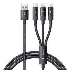 Mcdodo 3in1 USB to USB-C / Lightning / Micro USB Cable, Mcdodo CA-5790, 3.5A, 1.2m (black) 060004 6921002657907 CA-5790 έως και 12 άτοκες δόσεις