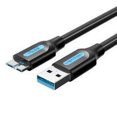 Vention Flat USB 3.0 A to Micro-B cable Vention COPBI 2A 3m Black PVC 056231 6922794748958 COPBI έως και 12 άτοκες δόσεις