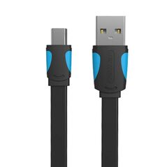 Vention Flat USB 2.0 A to Mini 5-pin cable Vention VAS-A14-B100 2A 1m Black 056725 6922794717251 VAS-A14-B100 έως και 12 άτοκες δόσεις
