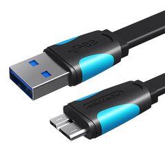 Vention Flat USB 3.0 A to Micro-B cable Vention VAS-A12-B025 0.25m Black 056718 6922794715943 VAS-A12-B025 έως και 12 άτοκες δόσεις